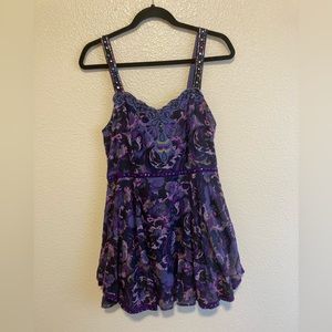 FREE PEOPLE - Purple Fairy Dress - Sequins - Summer  Dress - Mini Dress